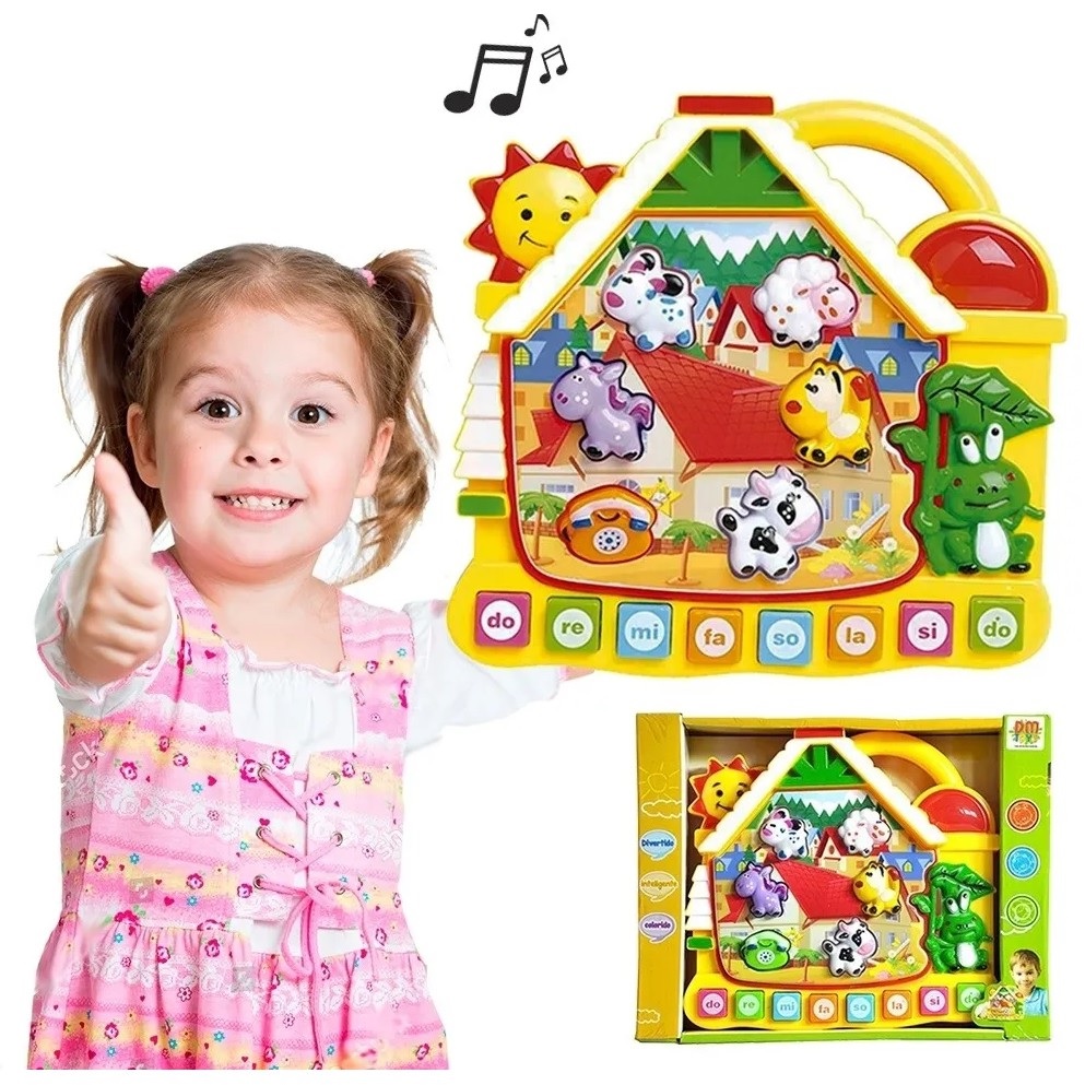 Guitarra Educativa Paradise Com Som e Luz DM Toys Musical – 45 centimetros  – Maior Loja de Brinquedos da Região