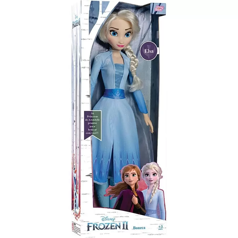 Boneca Elsa Frozen Pelúcia 50cm Disney