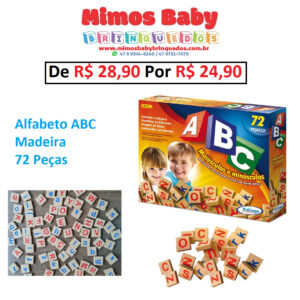 Jogo Pedagógico Descobrindo Letras do Alfabeto Peças Madeira Educativo para  Alfabetização- NIG Br - Nig Brinquedos