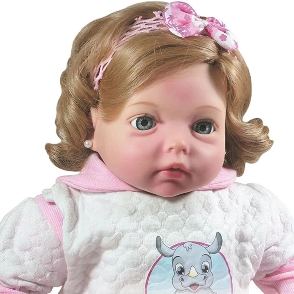 Boneca Bebê Reborn Com Manta Baby Brink