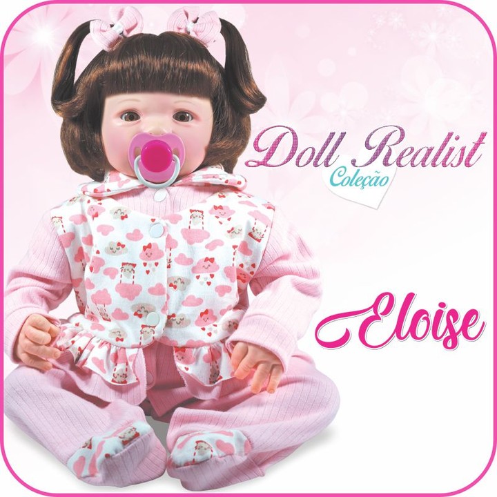 Boneca Bebê Reborn Eloise Coleção Doll Realist - Sid-nyl - Happily  Brinquedos