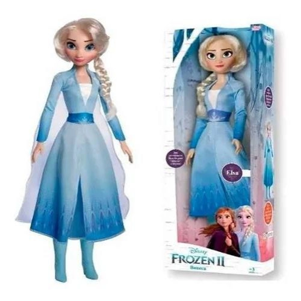 Boneca Elsa Frozen Articulada Grande 80 Cm Brinquedo em Promoção