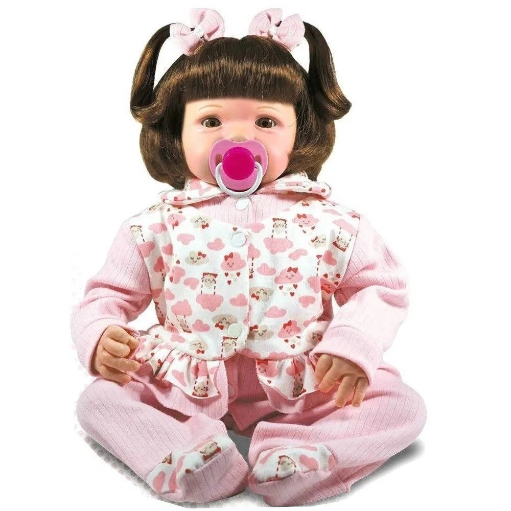 Boneca Bebê Reborn Com Manta Baby Brink