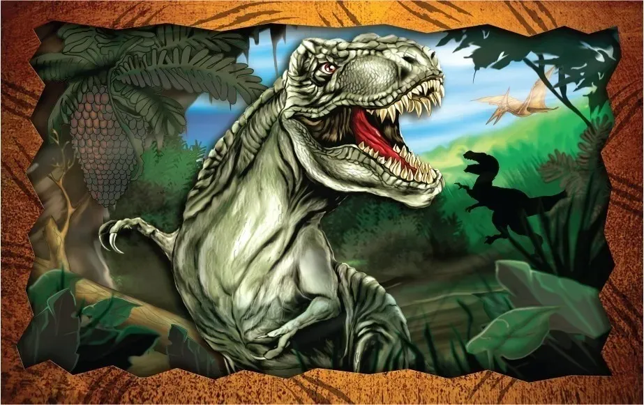 Jogo Quebra-cabeça Para Criança Menino Dinossauro Rex