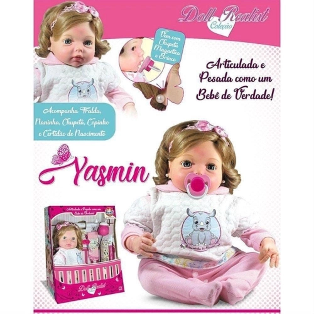 Boneca Bebê Reborn Baby Yasmin