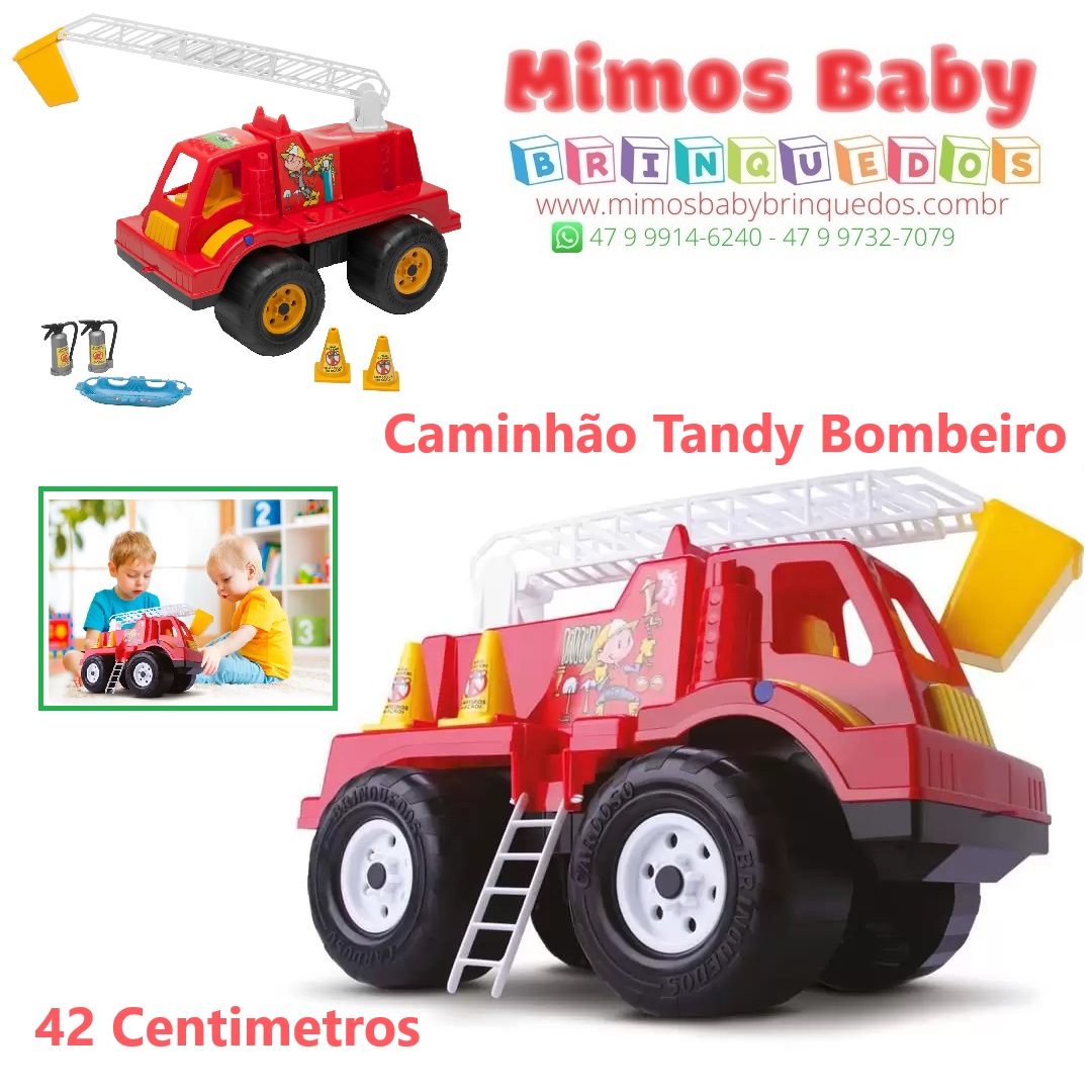 Brinquedo Caminhão Tandy Bombeiro Infantil Cardoso - Loja Zuza