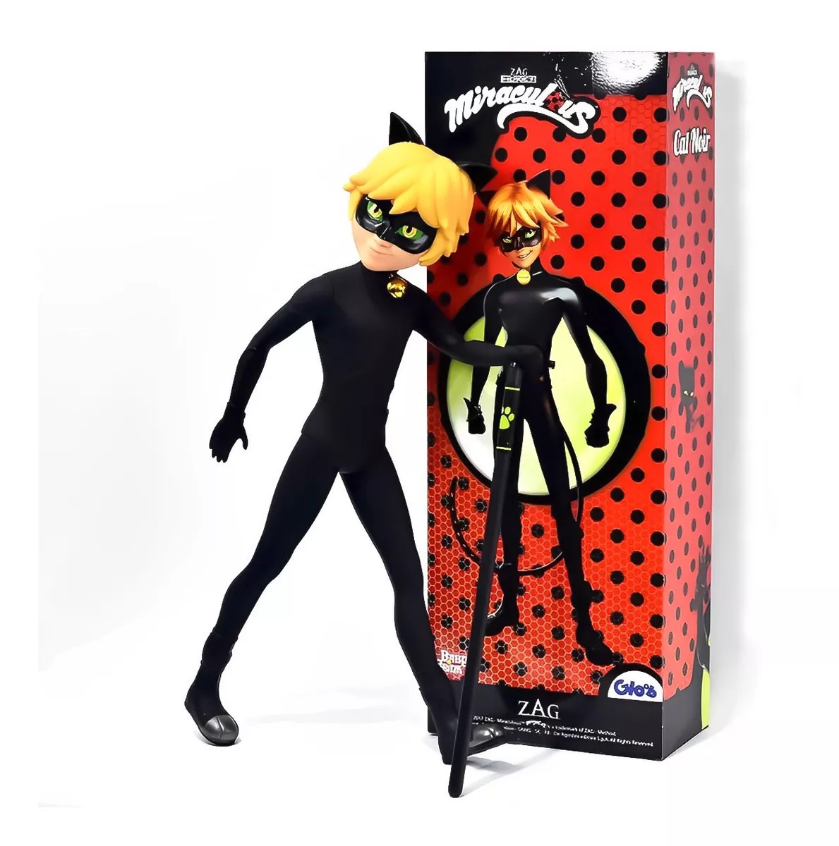 Boneco Cat Noir Grande Ladybug Miraculous Babybrink 57cm em Promoção na  Americanas