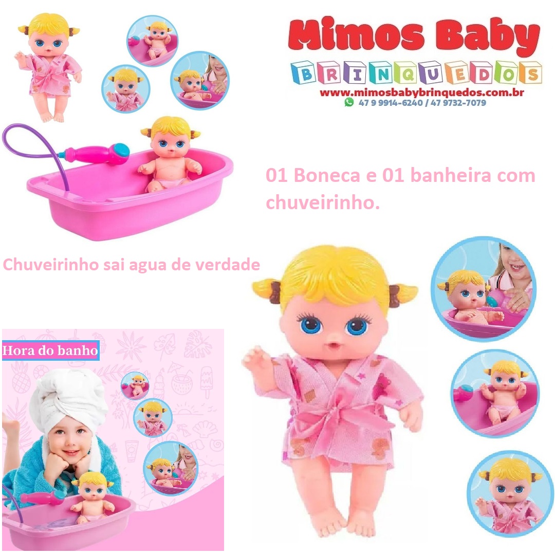 Boneca Nenequinha Hora do Banho - Super Toys - Livraria e