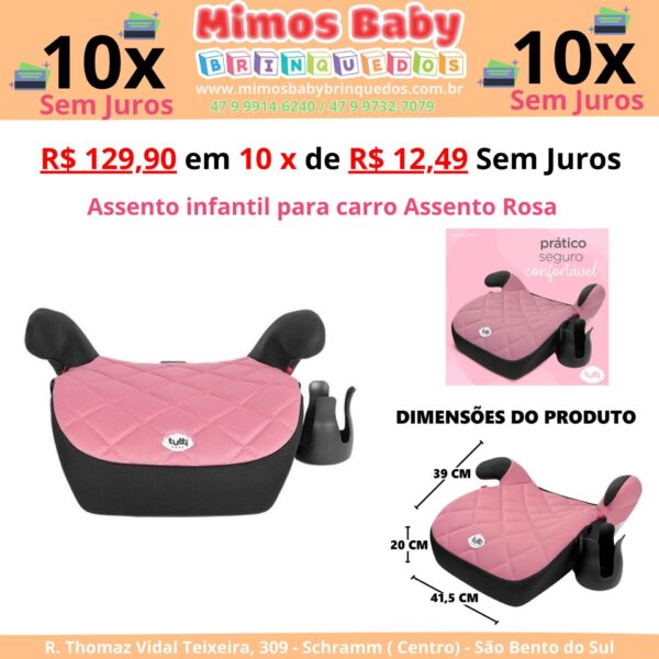 Assento infantil para carro Tutti Baby Assento Triton Rosa -