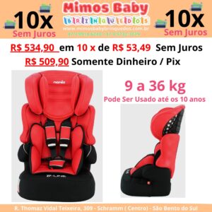 Cadeira Para Carro 9 A 36Kg Beline Luxe Nania - Vermelha