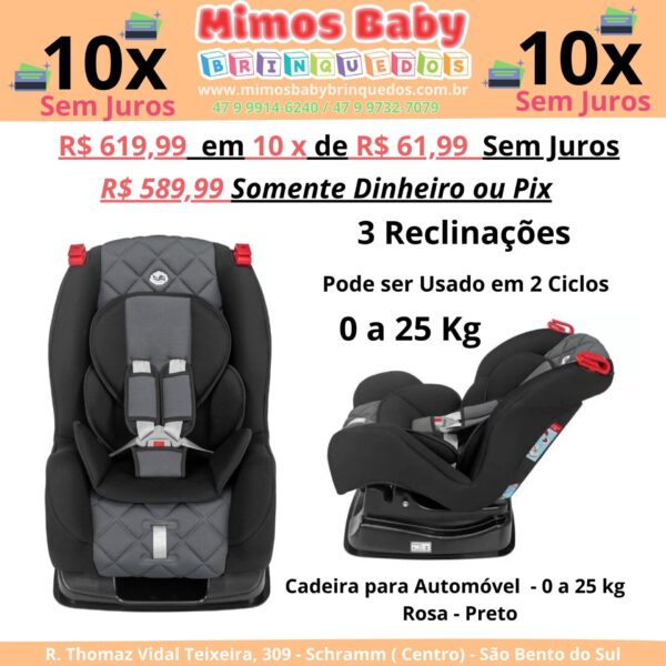 Cadeira para Automóvel Tutti Baby Atlantis - 0 a 25 kg - Cinza/Preto