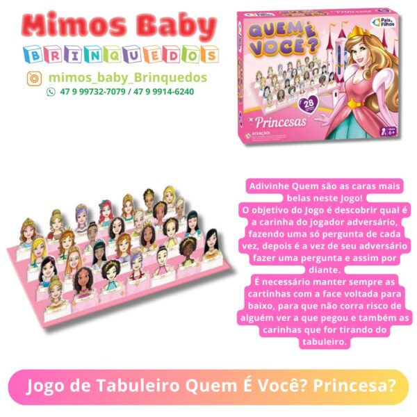 Jogo Quem é Você Princesas? - Pais e Filhos