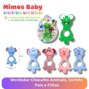 Mordedor Chocalho Animais, Sortido  Pais e Filhos