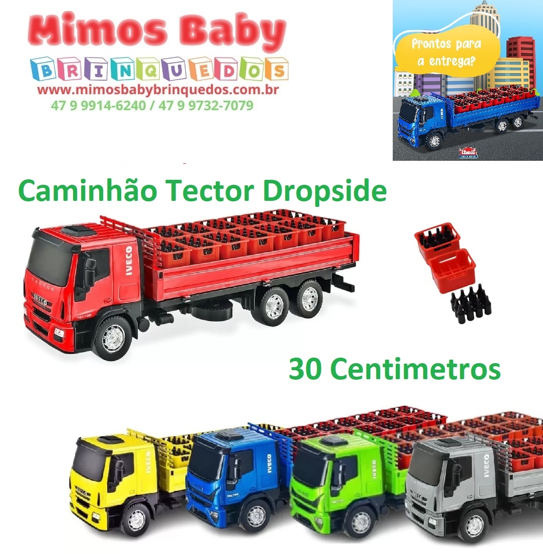 Brinquedo Caminhão Iveco Tector Dropside Cinza