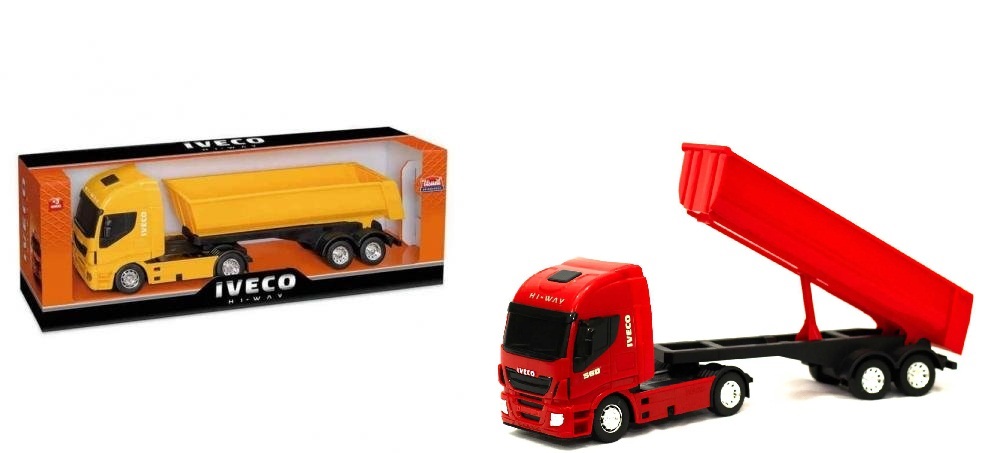 Brinquedo Caminhão Basculante Hi Way Iveco Vermelho