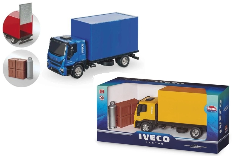 Caminhão Iveco Tector Baú Usual Brinquedos - Cores Sortidas