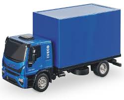 Brinquedo Caminhão Baú Hi Way Iveco Azul