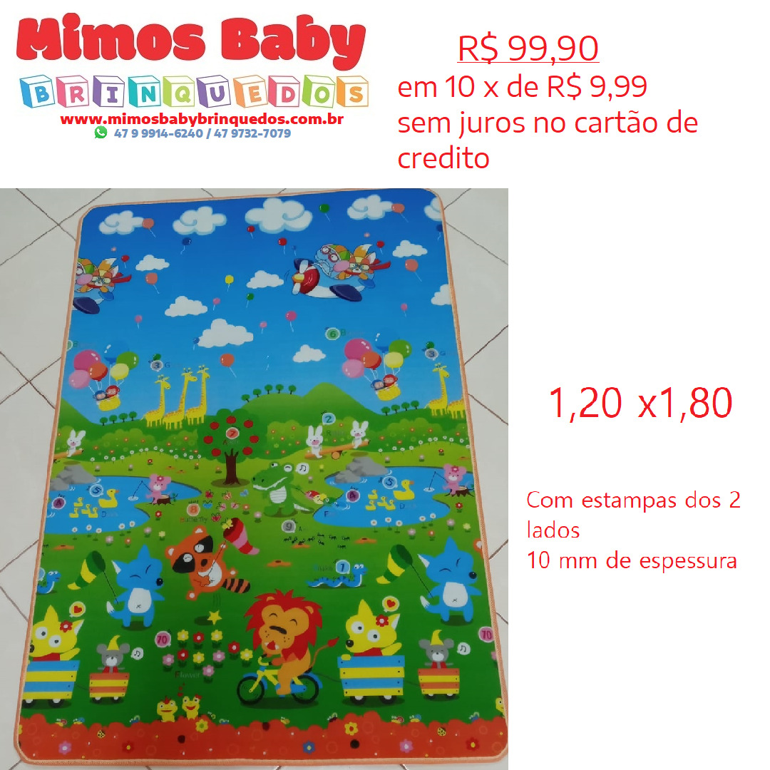 Tapete de vinil infantil rosa e verde com padrão de trator