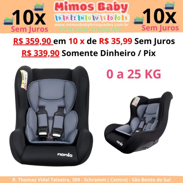 Cadeira Para Automóvel Team Tex Nania Trio Acces - De 0 a 25kg - Preta