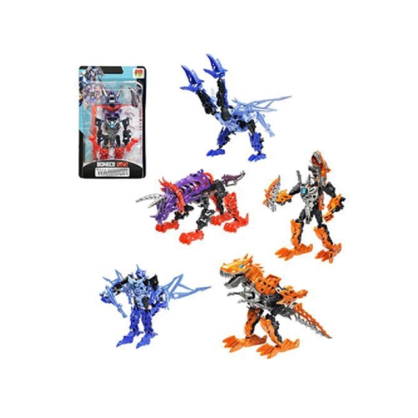Bonecos Transformers Dinossauro Warriors - DM Toys- 25 Centímetros