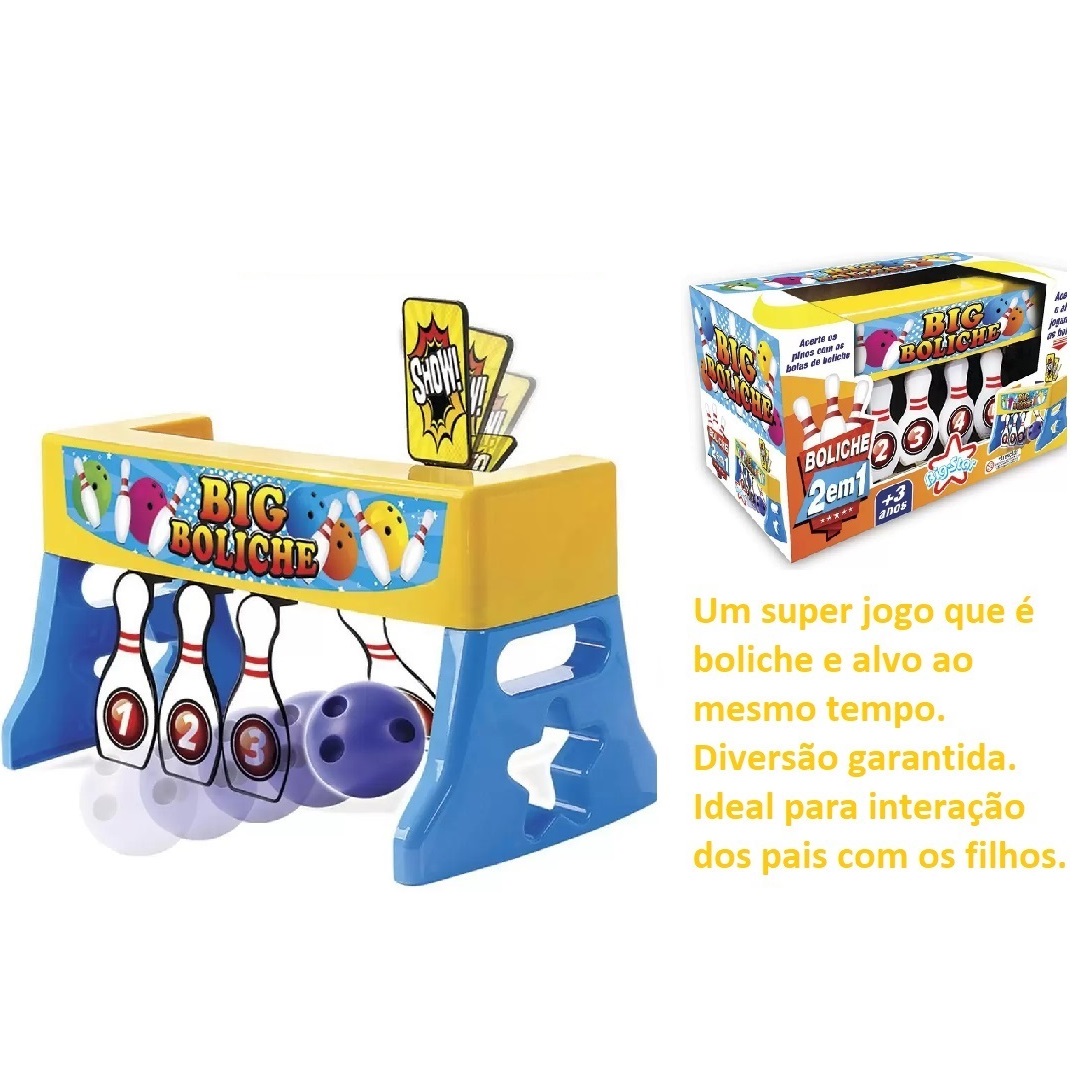 Jogo Mega Boliche Infantil Com 12 Peças Toyer