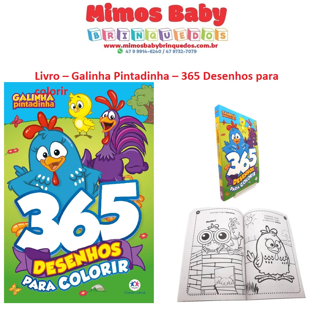 Livro – Galinha Pintadinha – 365 Desenhos para colorir – Maior Loja de  Brinquedos da Região