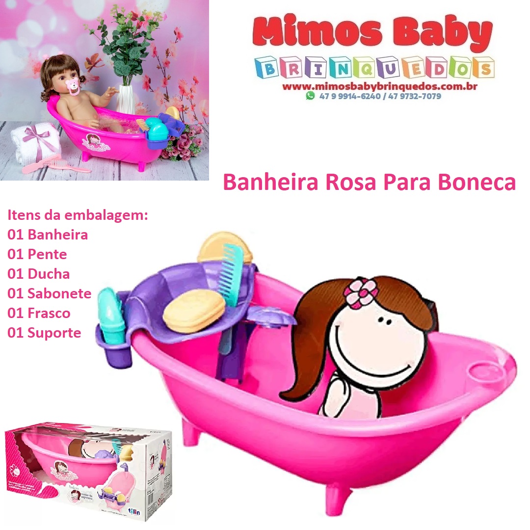 Carrinho De Boneca - Tilin Brinquedos - Rosa