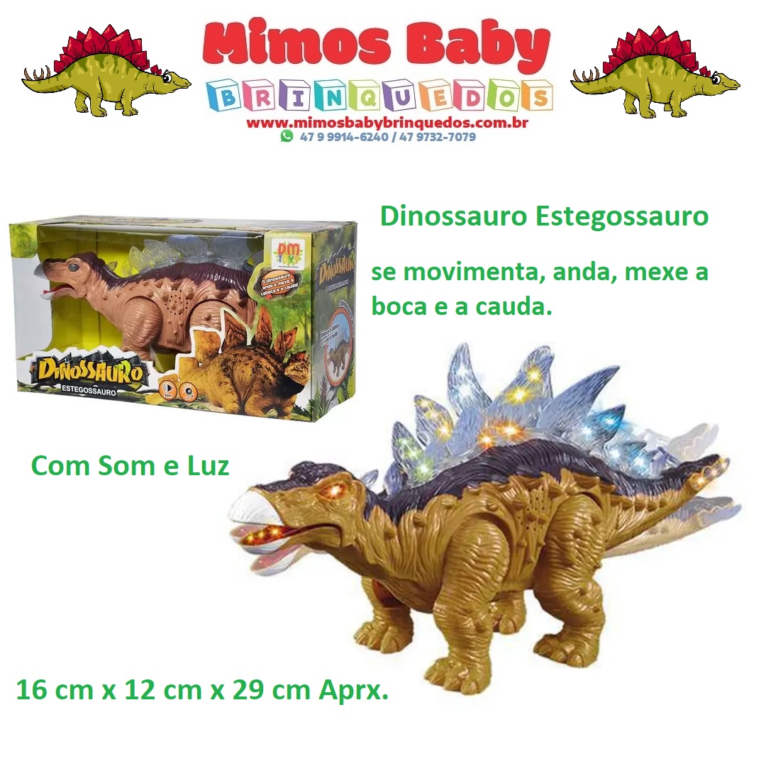 Dinossauro Estegossauro Baby - 40cm