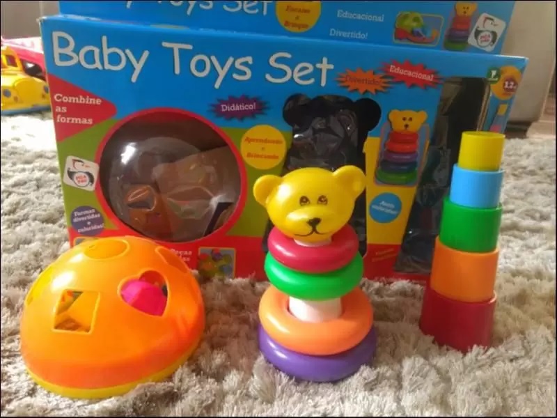 Jogo Educativo Baby Toys Set Encaixe 24 Peças Pica Pau 580