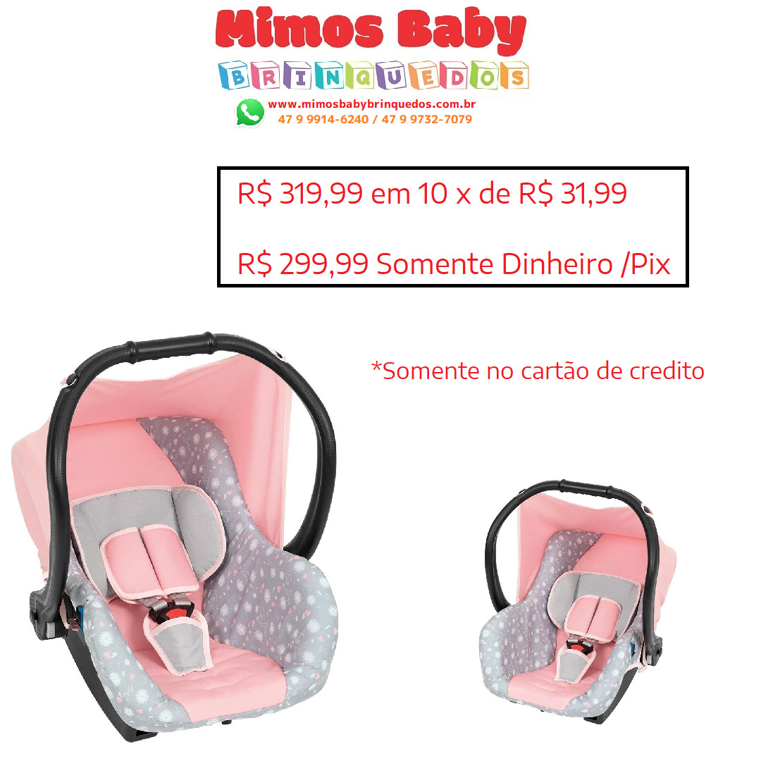 Bebê Conforto Cadeirinha Carro Solare Rosa Tutti Baby