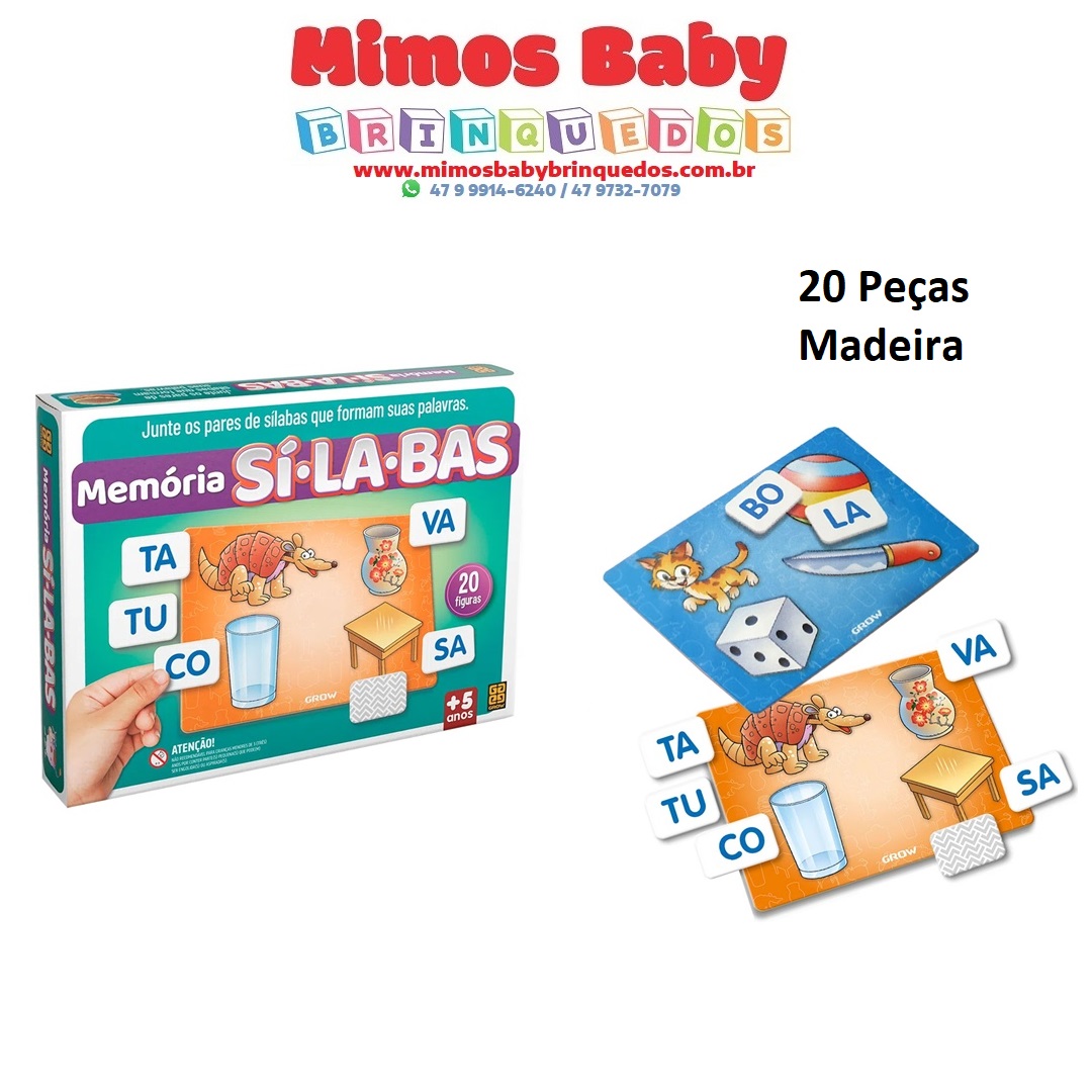 Jogo da memória bichinhos - Mimos da Má