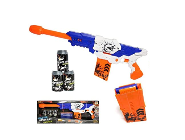 Arma Lançador Dardos Brinquedo Super Shot 10 Balas