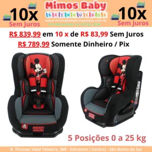 Cadeira e Bebê Conforto Nania - Primo Mickey Vite 0 a 25Kg