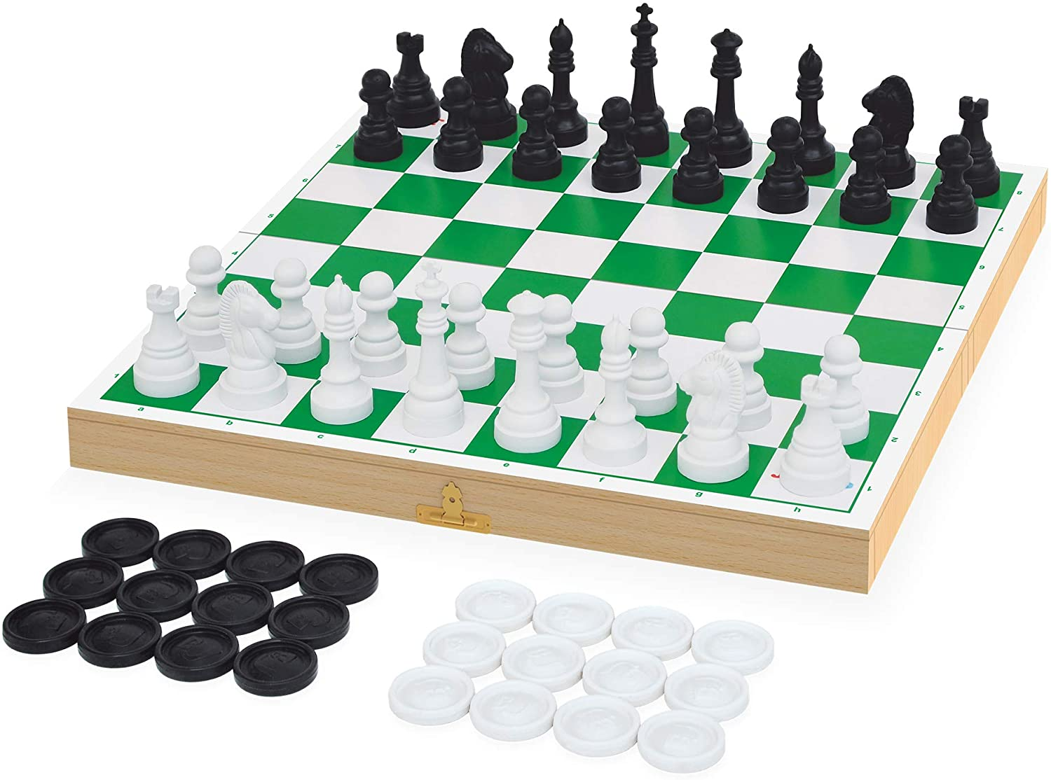 Jogo de Tabuleiro 4 Jogos em 1 Damas, Trilha, Ludo e Resta 1, GGB Plast,  Multicor, 1045