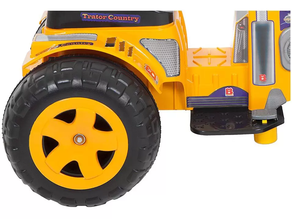 Autocolantes de brinquedos Trator amarelo com nome próprio