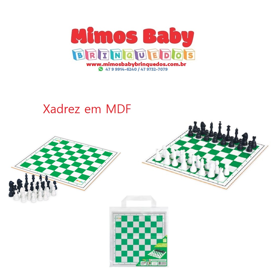 Jogo De Xadrez Tabuleiro Em Mdf Junges – Maior Loja de Brinquedos