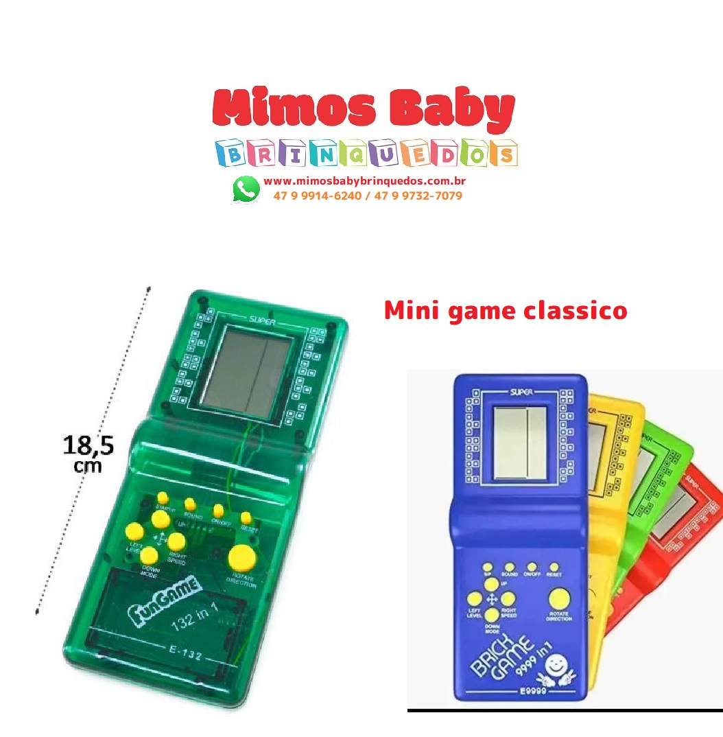 Toys World- Brinquedo Mini Game Portátil Clássico Infantil