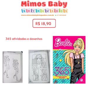 Livro Infantil 365 Atividades Barbie Para Pintar