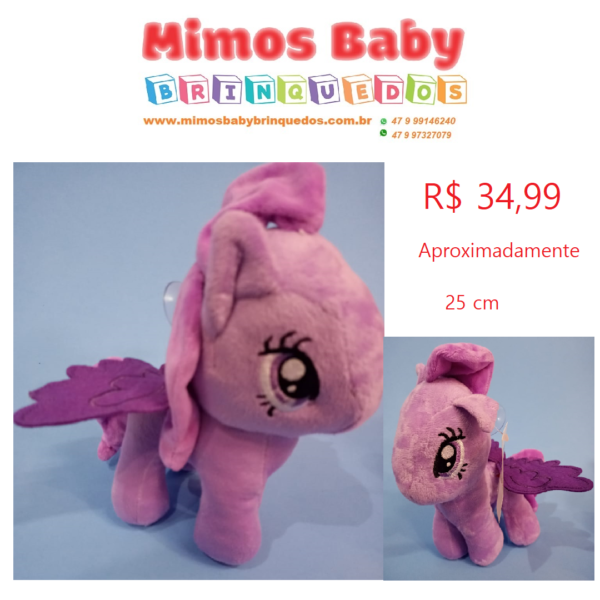 Unicórnio Roxo com Asas 25 Centímetros