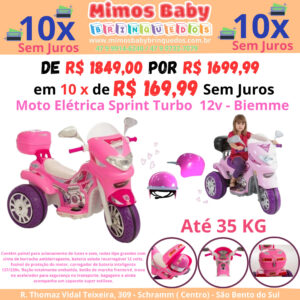 Moto Elétrica Infantil Mini Motinha Motorizada Azul Carretinha