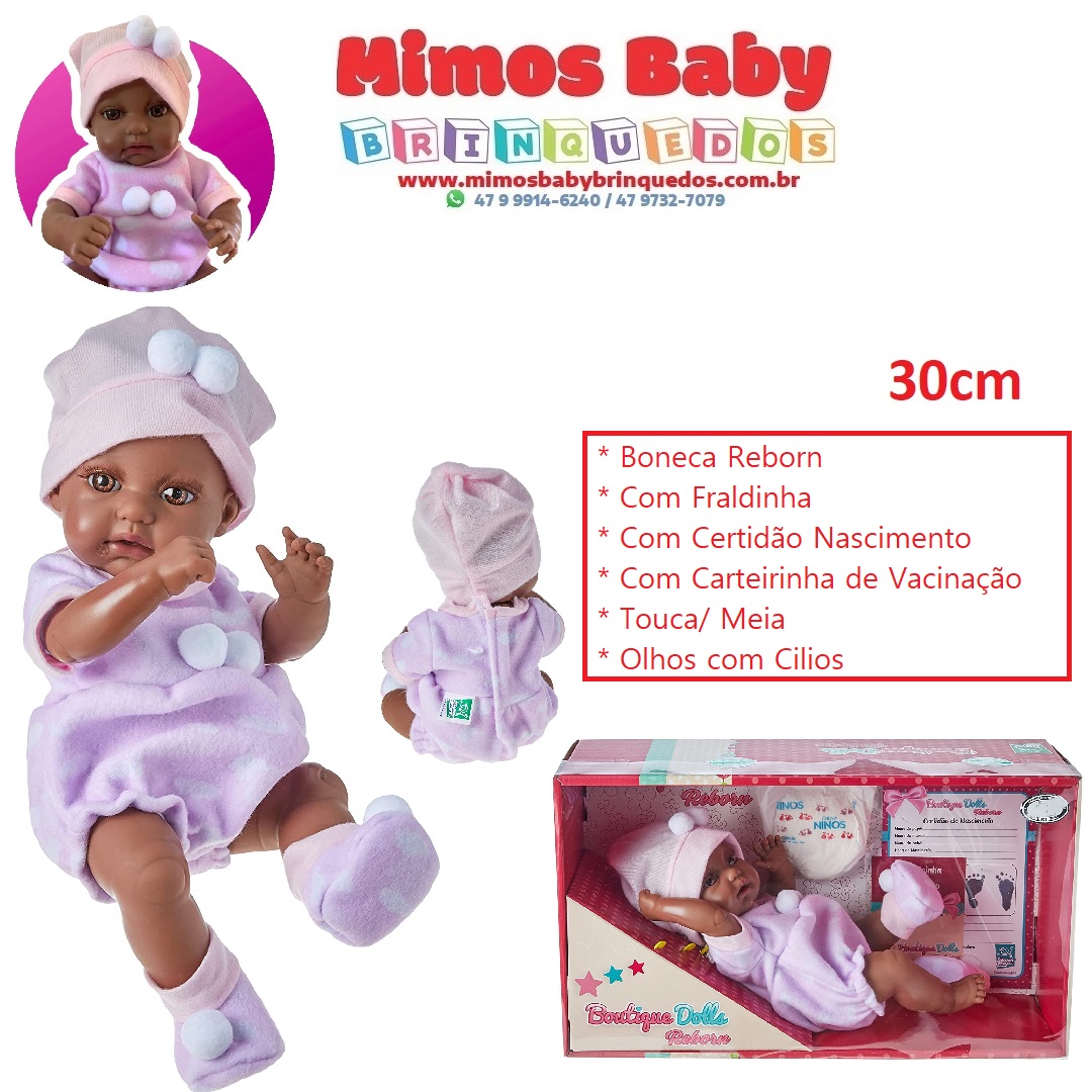 Bebe Boneco Boutique Dolls Reborn Dolls Menino - Supertoys