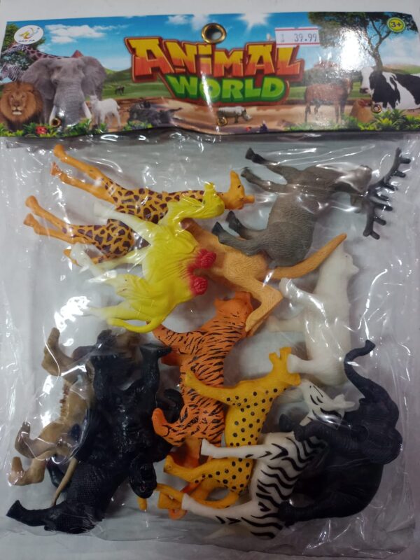 Kit de 12 animais Borracha