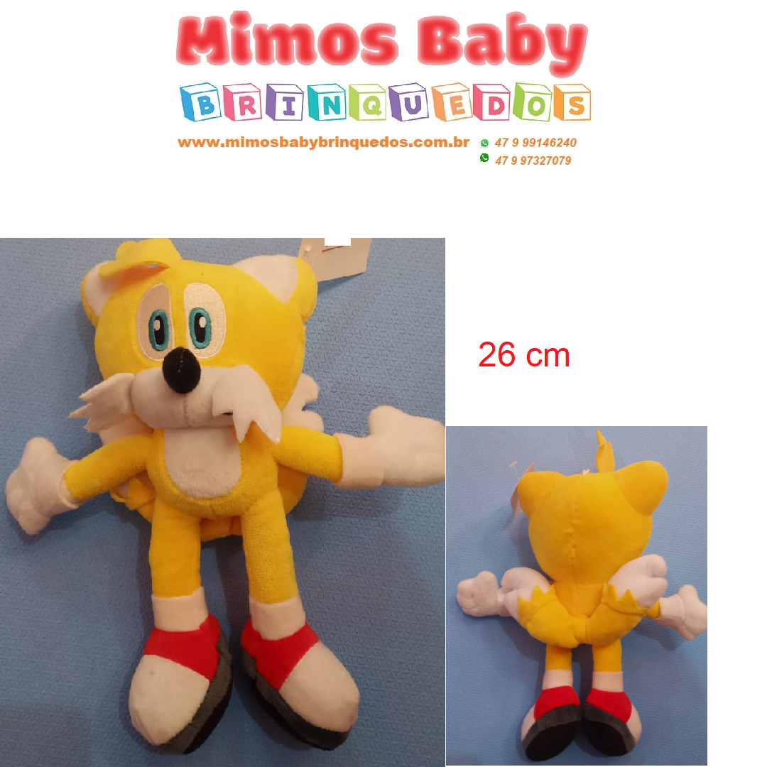 Boneco pelucia do sonic infantil