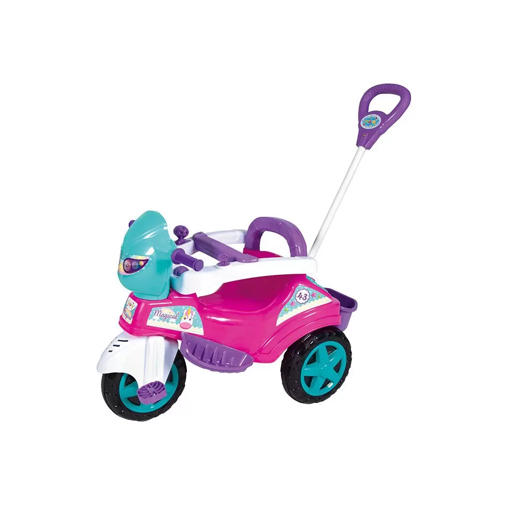 Triciclo Infantil Carrinho Motoca Passeio C/ Empurrador Bebê