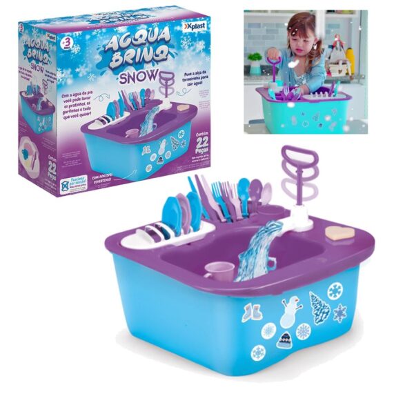Brinquedo Lava Louça Acqua Brink Snow Acessórios Homeplay