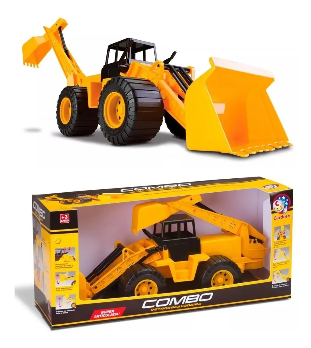 Trator Agro, Cardoso Toys, Solapa, Modelo: 4024, Cor: Multicor