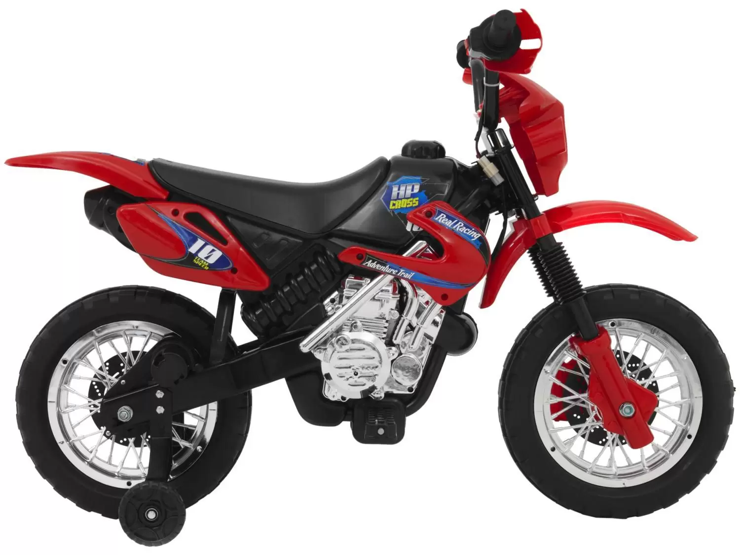 Moto de Motocross de Brinquedo com Apoio - Vermelho