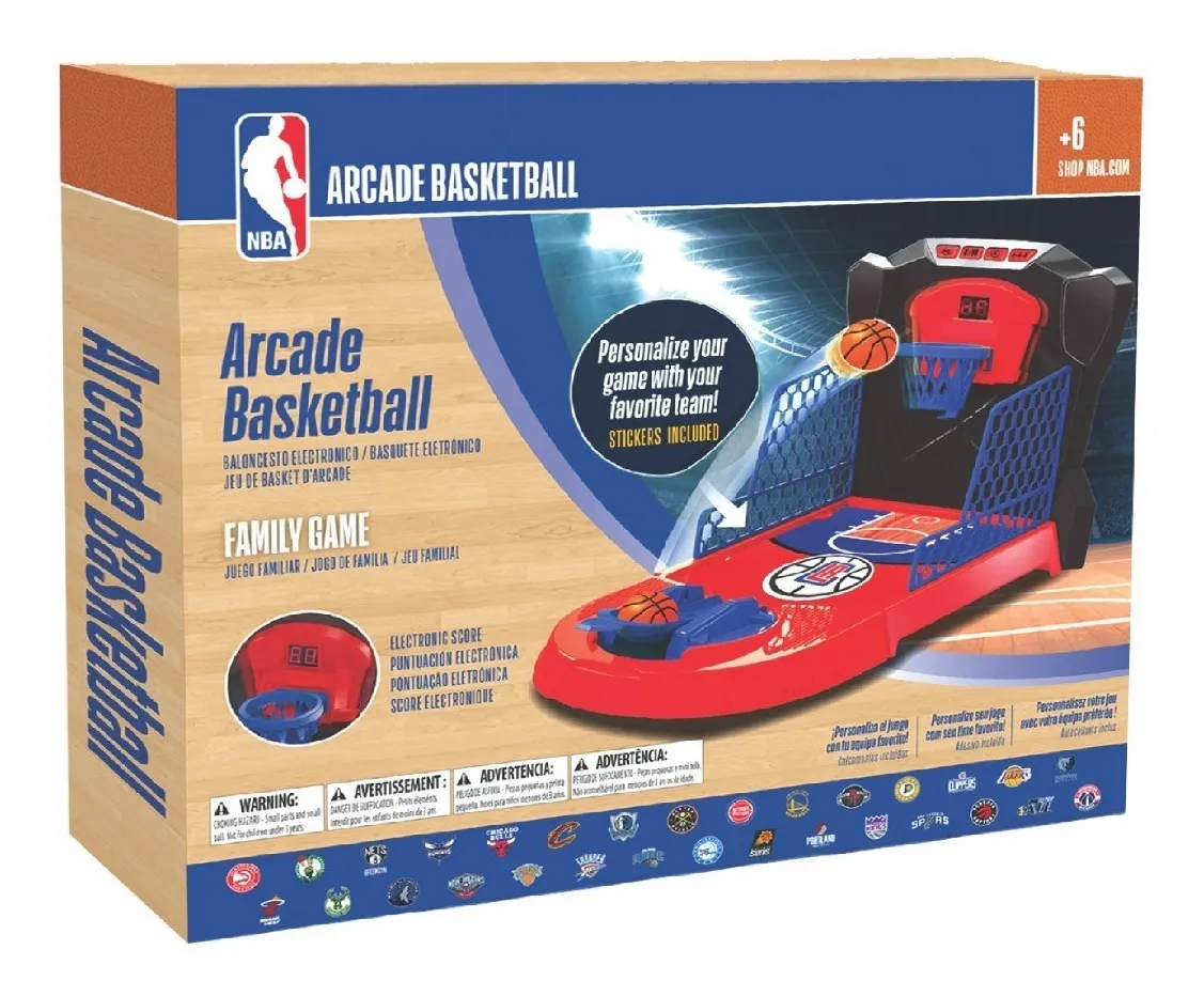 Jogo Basquete Eletrônico De Mesa Arcade Luz E Som Da Nba – Maior