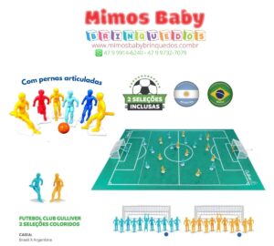 Jogo Futebol Club com 2 Seleções - Brasil X Argentina - Gulliver - MP  Brinquedos