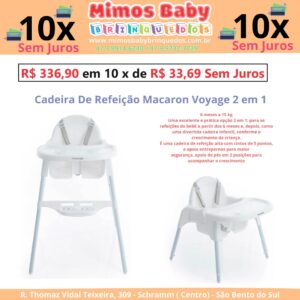 Cadeira De Refeição Macaron Voyage 2 em 1